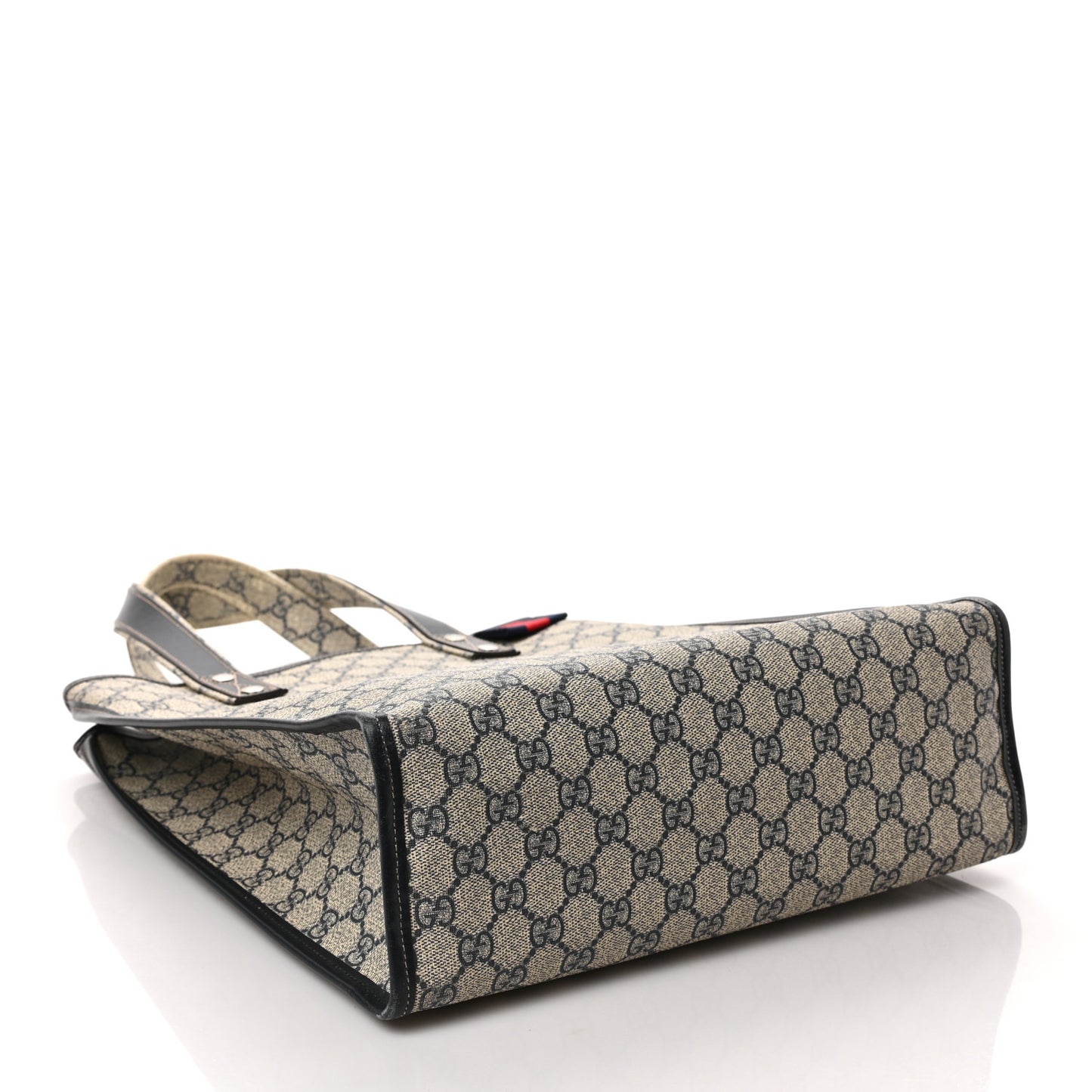 GG Plus Monogram Small Signature Web Loop Vertical Tote Navy