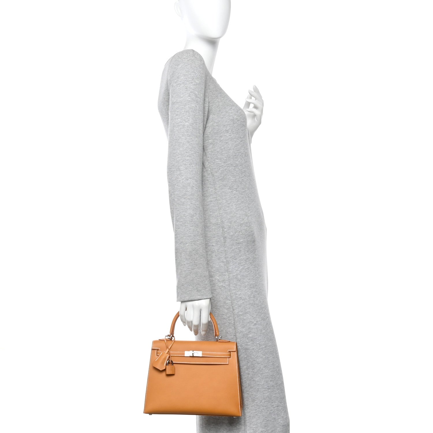 Hermes Vache Natural Kelly Sellier 25 Natural Sable 2 of 10