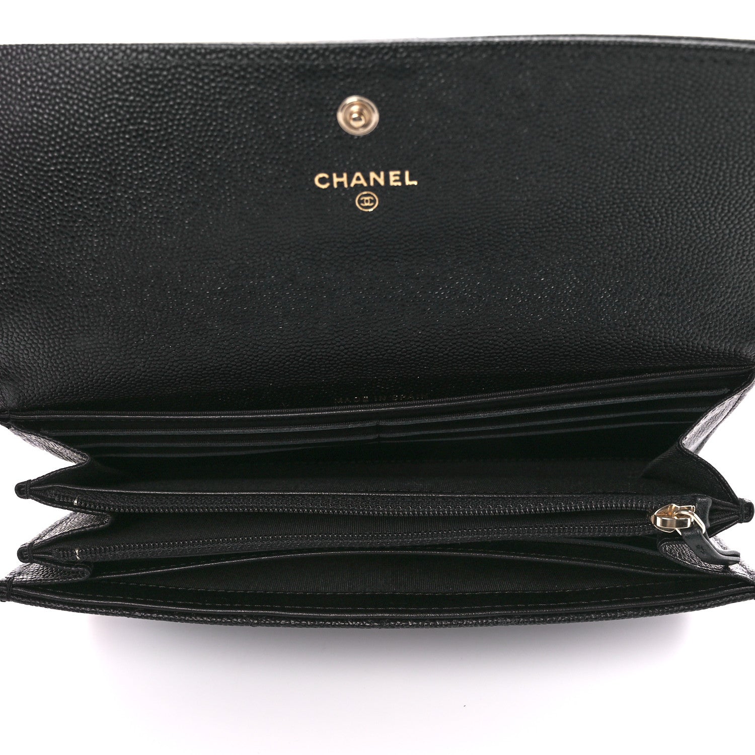 Chanel Caviar Quilted Large Boy Gusset Flap Wallet Black 5 of 12
