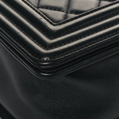 Chanel Lambskin Quilted Medium Boy Flap Black 9 of 13