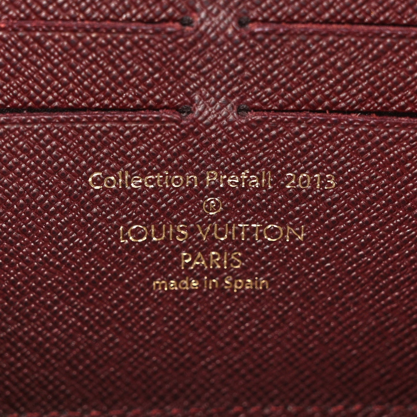Damier Paillettes Zippy Wallet Red
