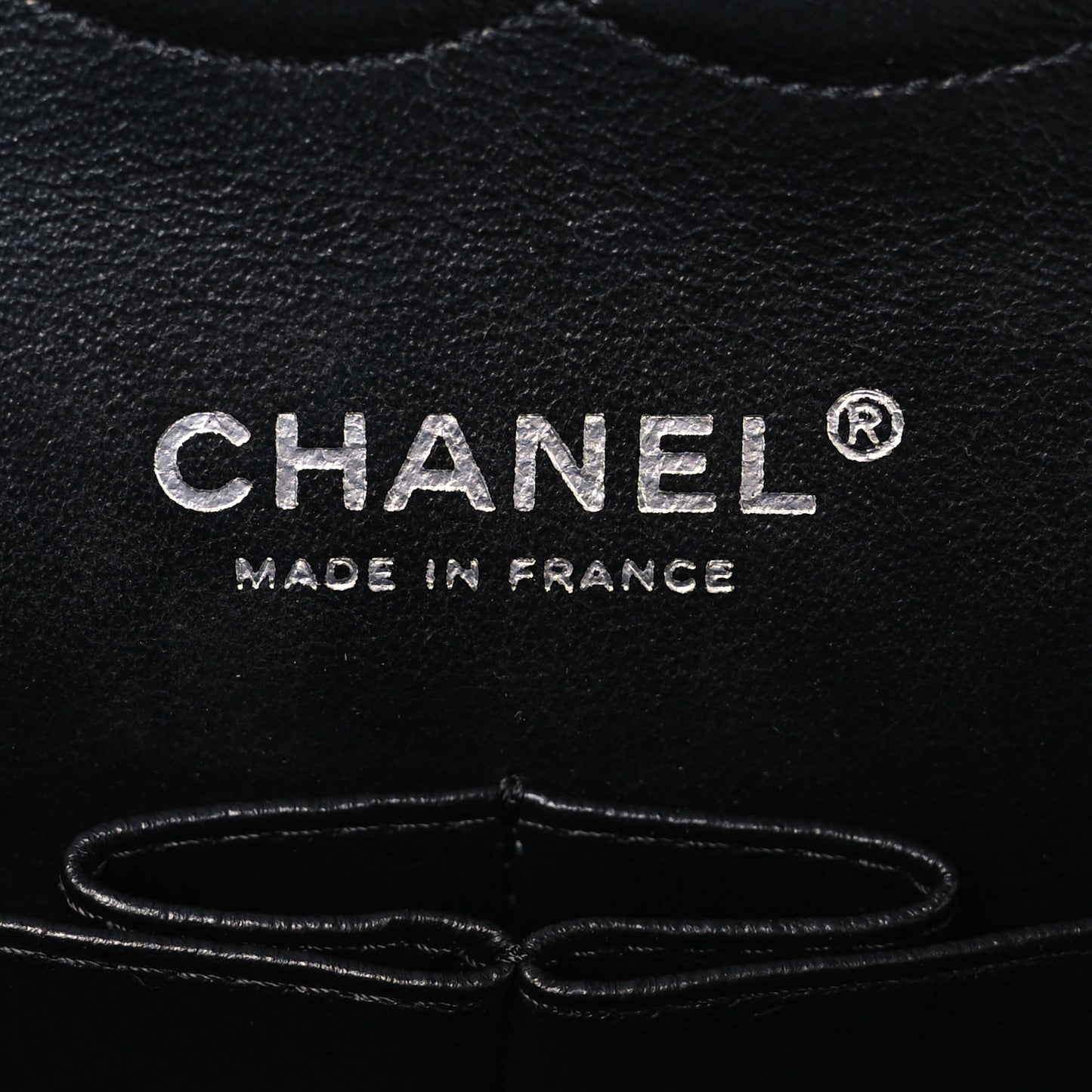 Distressed Patent Quilted Medium Double Flap Black
