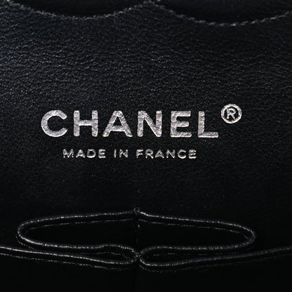 Chanel Distressed Patent Quilted Medium Double Flap Black 6 of 12