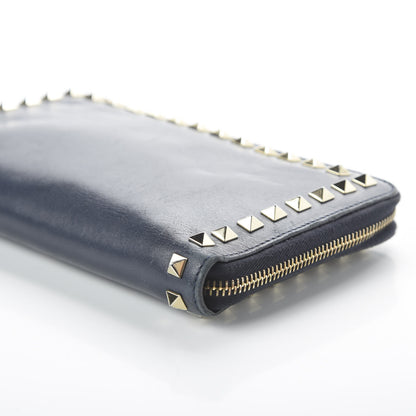 Valentino Garavani Nappa Rockstud Organizer Zip Around Wallet Marine 7 of 10