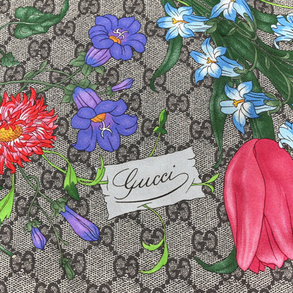 Gucci Silk Twill GG Monogram Special Florio Square Scarf Beige Pink 3 of 8