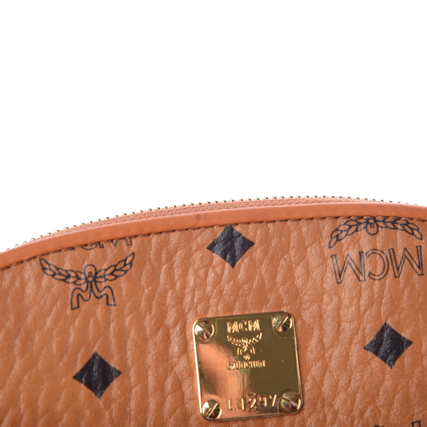 MCM Visetos Heritage Cosmetic Pouch Cognac 11 of 13