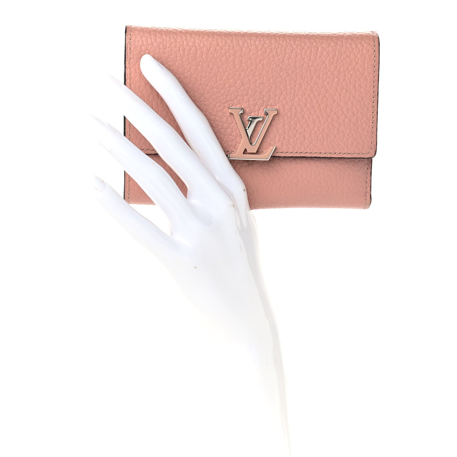 Louis Vuitton Taurillon Capucines Compact Wallet Magnolia 2 of 9