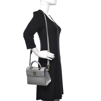 Christian Dior Metallic Grained Calfskin Mini Diorever Flap Silver 2 of 16