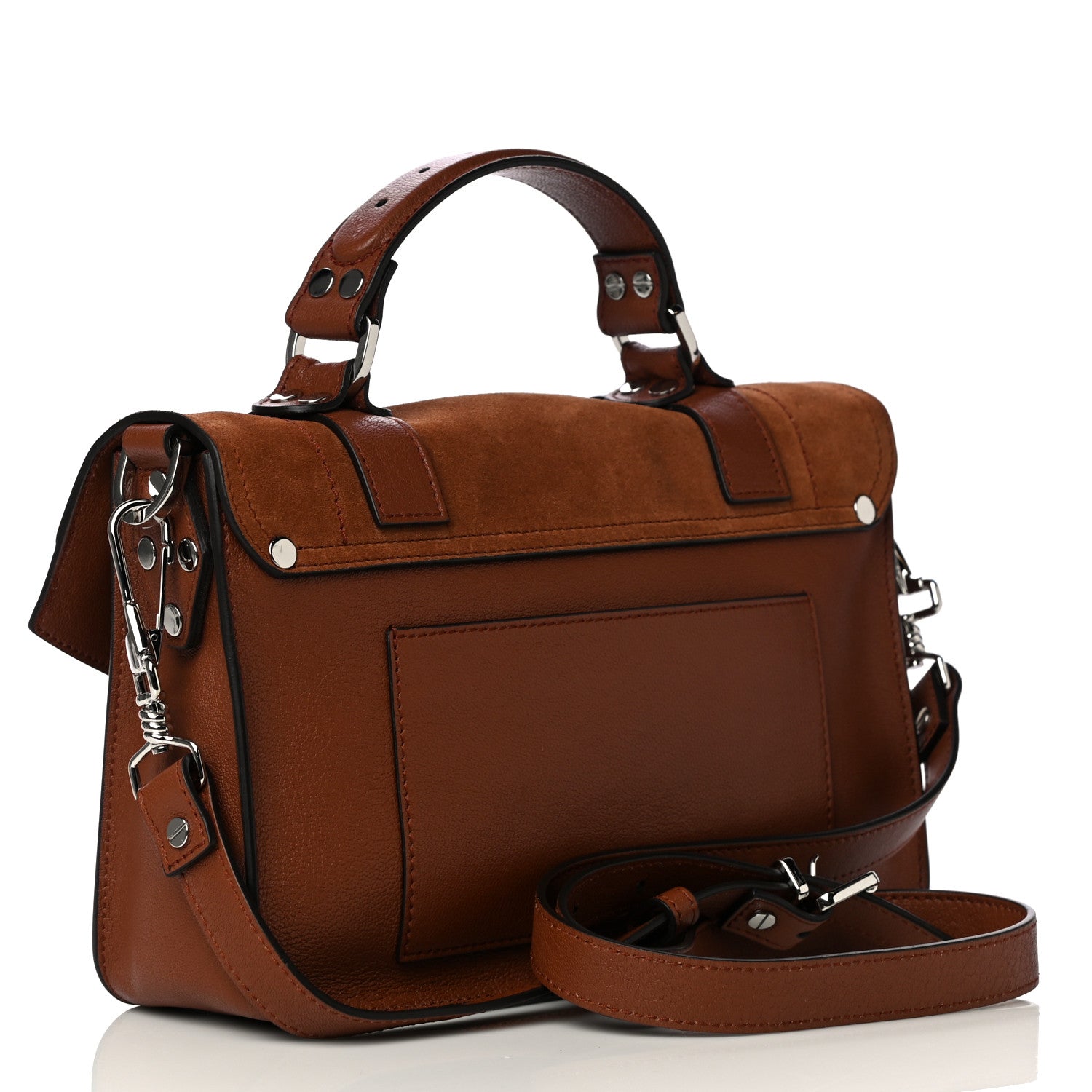 Proenza Schouler Calfskin Suede Tiny PS1 Satchel Chocolate 3 of 18
