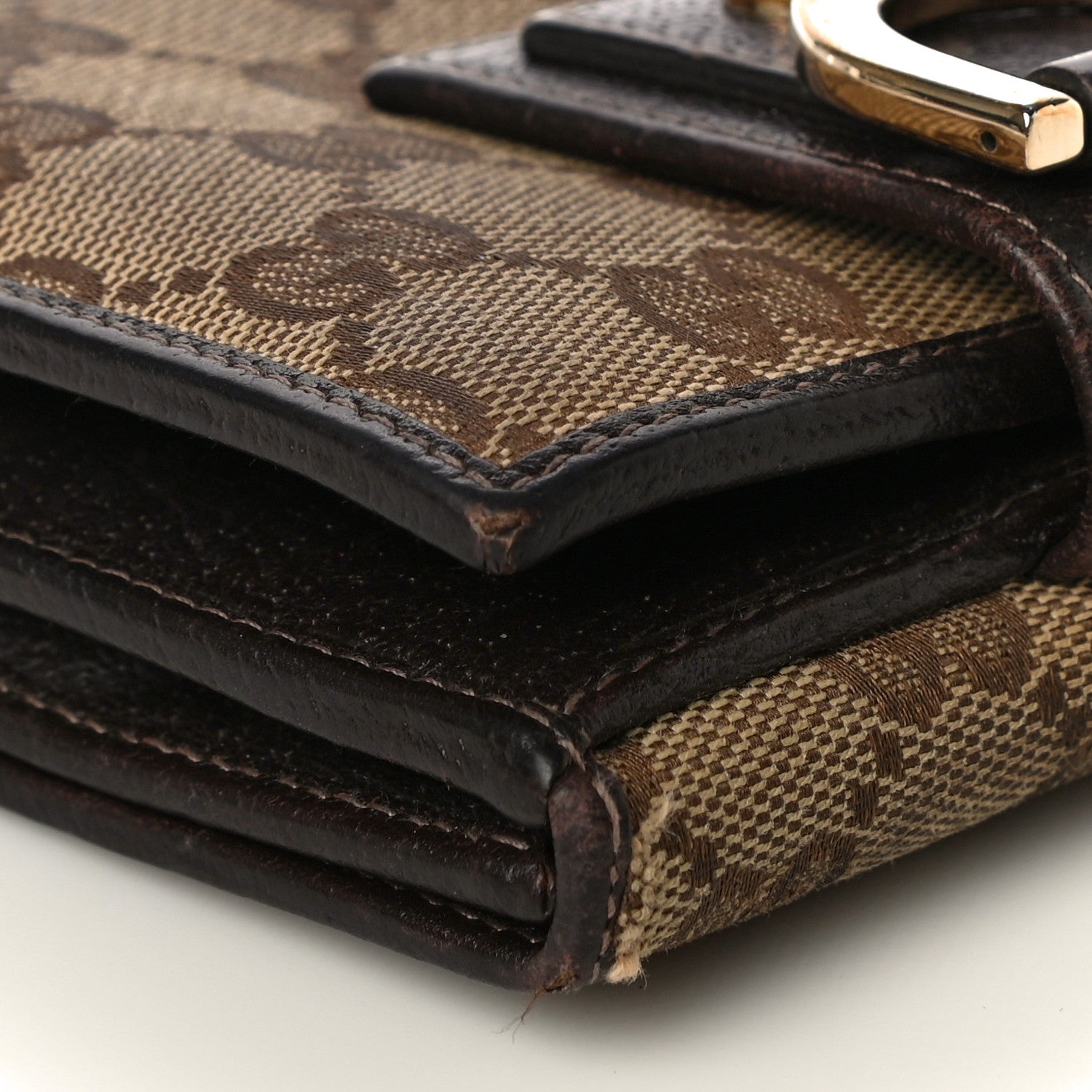 Gucci Monogram D Ring Compact Wallet Dark Brown 10 of 18
