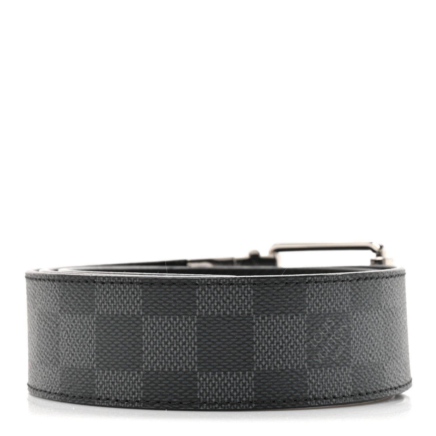 Louis Vuitton Damier Graphite Calfskin Belt 85 34 Black 2 of 6
