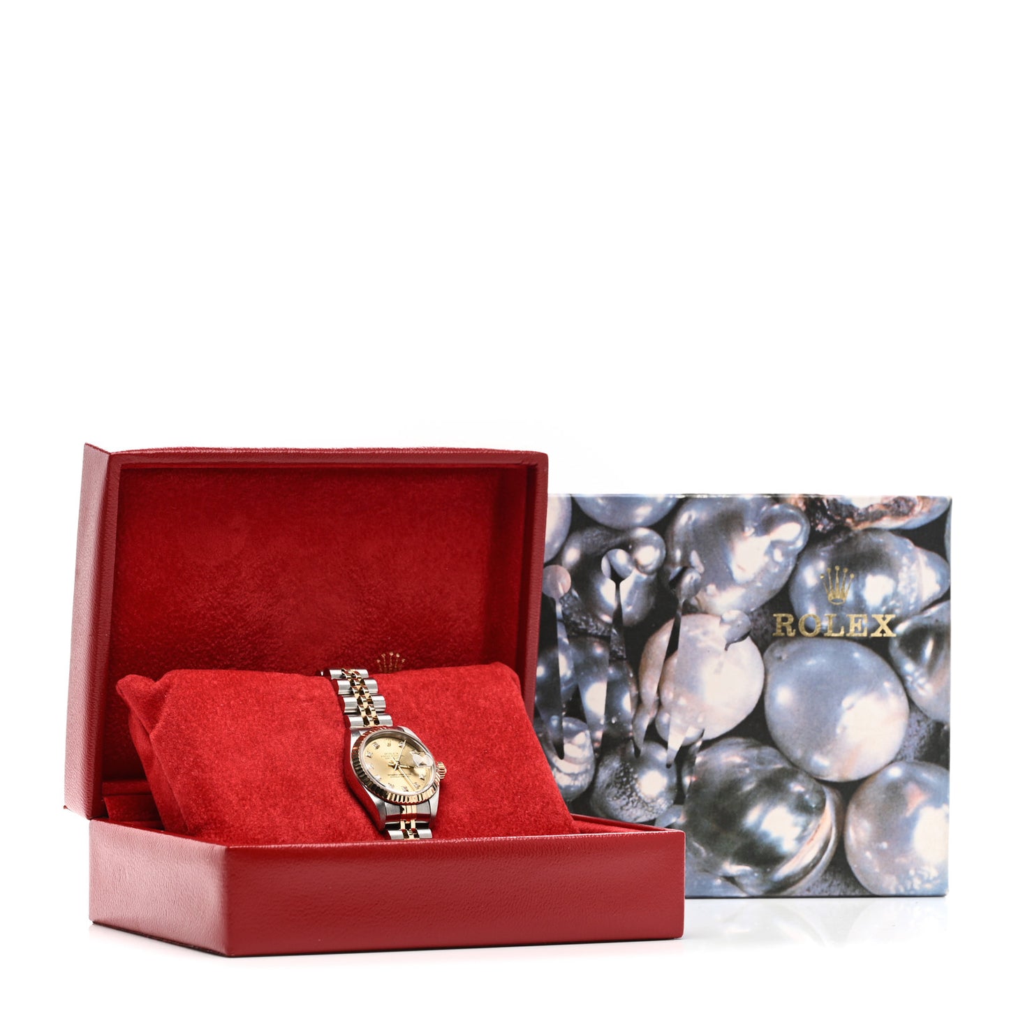 Stainless Steel 18K Yellow Gold Diamond 26mm Oyster Perpetual Datejust Watch Champagne 69173