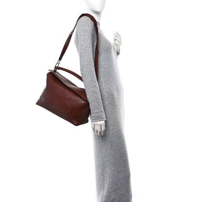 Loewe Shiny Calfskin Large Puzzle Bag Brownie 2 of 13