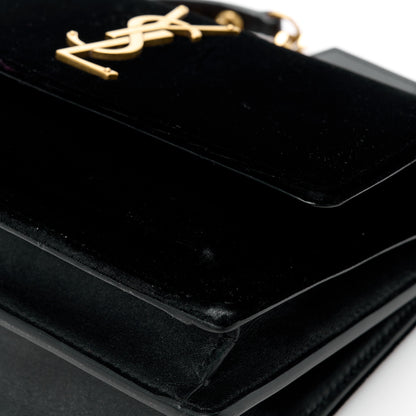 Saint Laurent Velvet Small Monogram Sunset Black 12 of 12