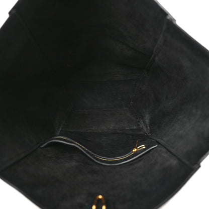 Celine Soft Grained Calfskin Sangle Bucket Bag Black 5 of 9