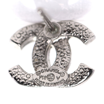 Chanel Crystal Mini Timeless CC Earrings Silver 4 of 5