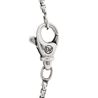 David Yurman Sterling Silver 1.7mm Baby Box Chain Necklace 22" 5 of 5