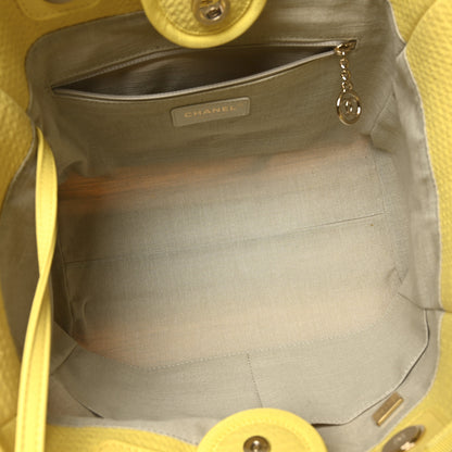 Chanel Mixed Fibers Small Deauville Tote Yellow 5 of 10