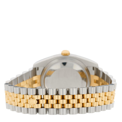 Rolex Stainless Steel 18K Yellow Gold 36mm Oyster Perpetual Datejust Watch White Roman 116233 3 of 5