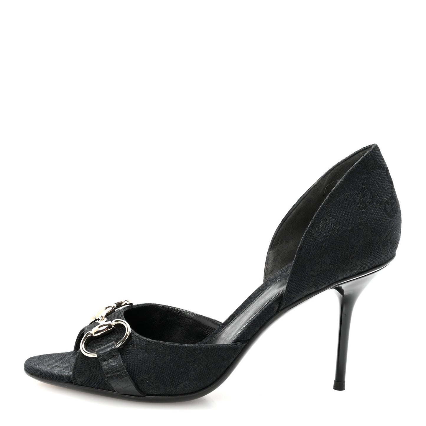 Monogram Niagara Lux Horsebit Sandals 8 Black