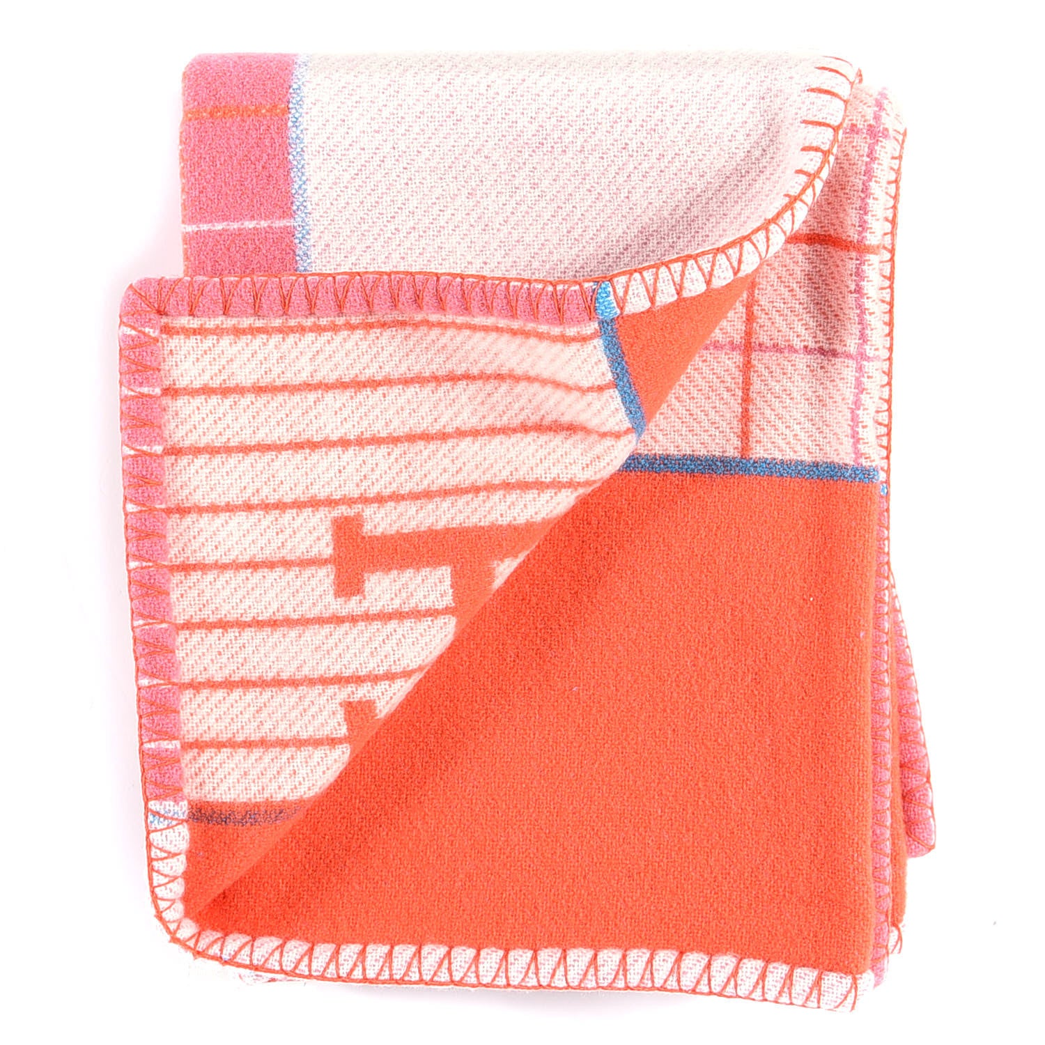 Hermes Wool Cashmere Avalon Passe-Passe Blanket Figue 2 of 3