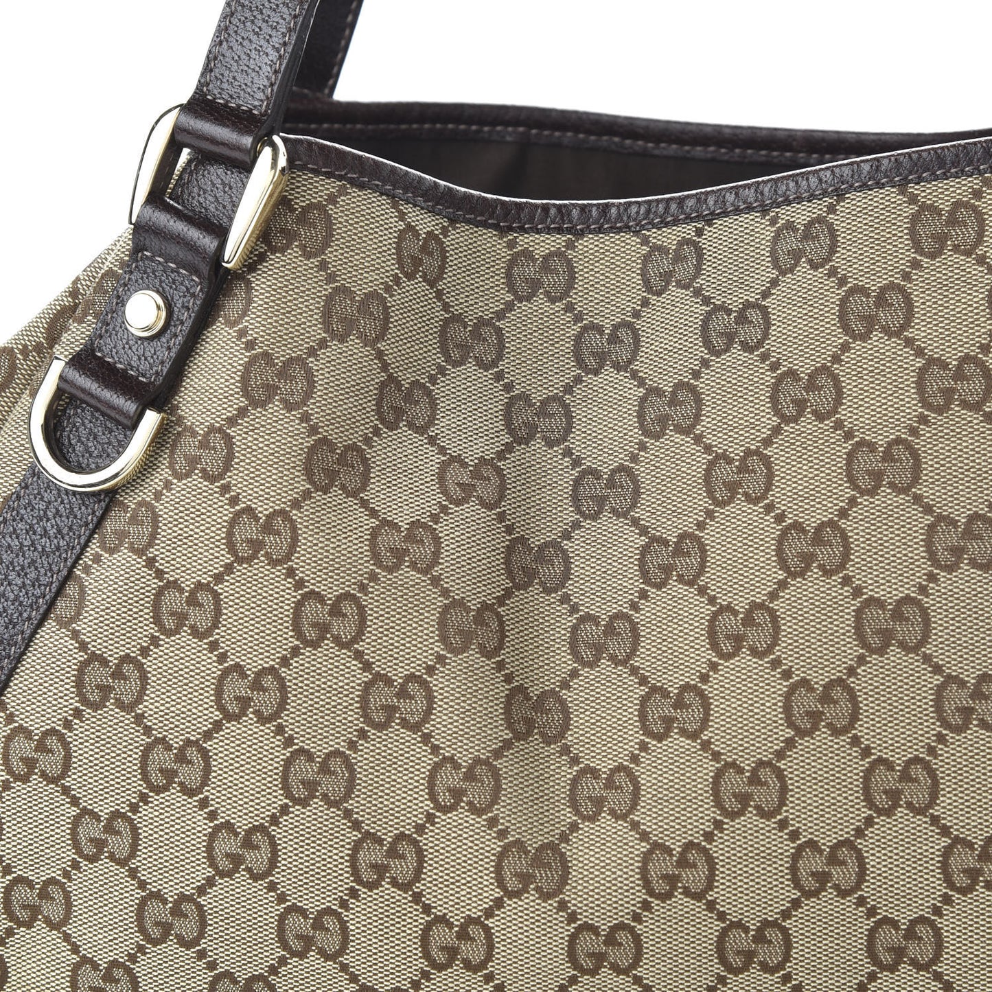 Monogram Medium Abbey Shoulder Bag Dark Brown