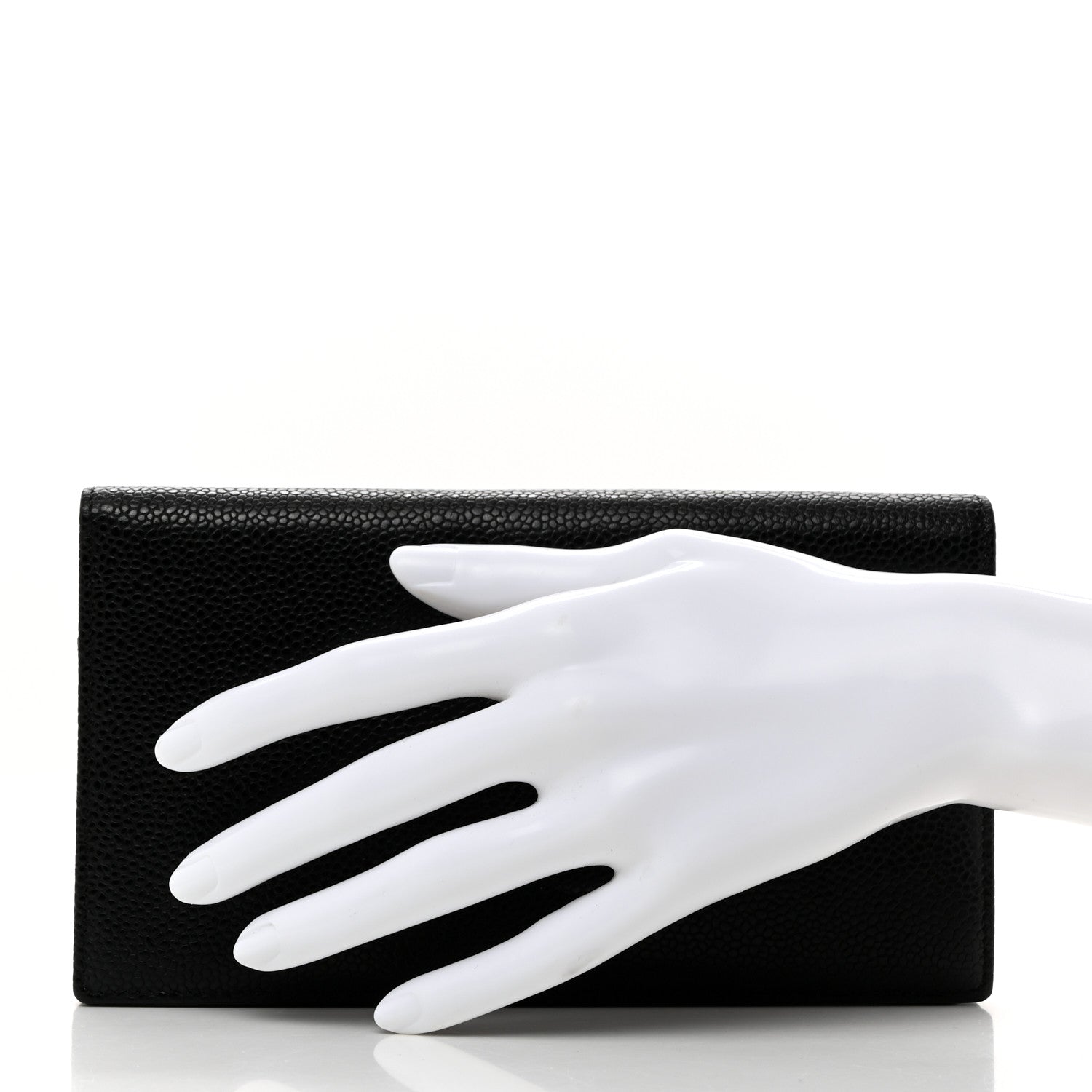 Chanel Caviar Timeless CC Yen Wallet Black 2 of 9
