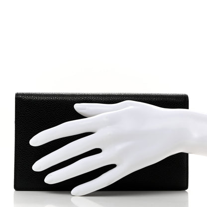 Chanel Caviar Timeless CC Yen Wallet Black 2 of 9