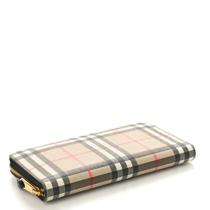 Burberry Vintage Check Elmore Zip Around Wallet Black 4 of 8