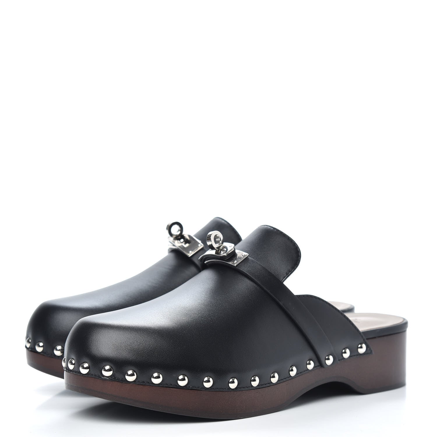 Hermes Calfskin Carlotta Mules 37 Black 3 of 8