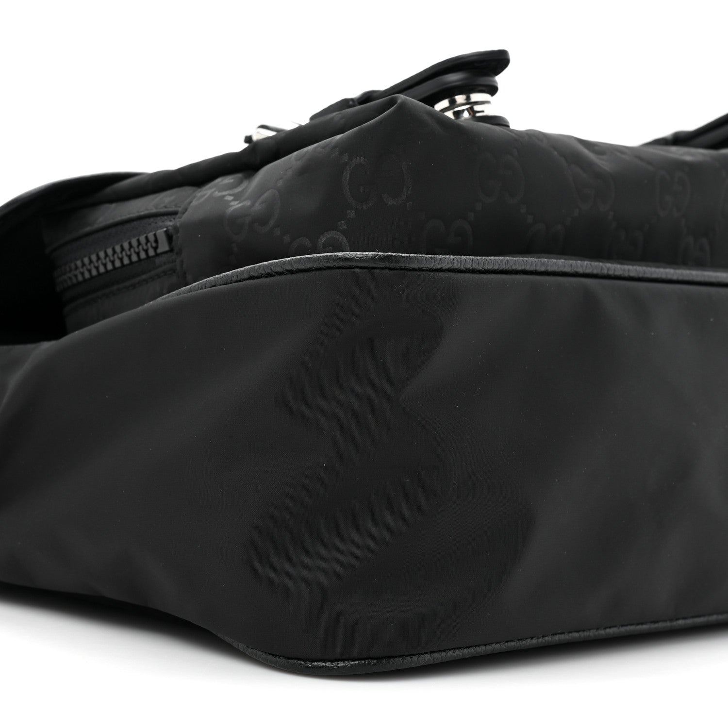 Gucci Nylon Monogram Messenger Bag Black 10 of 10