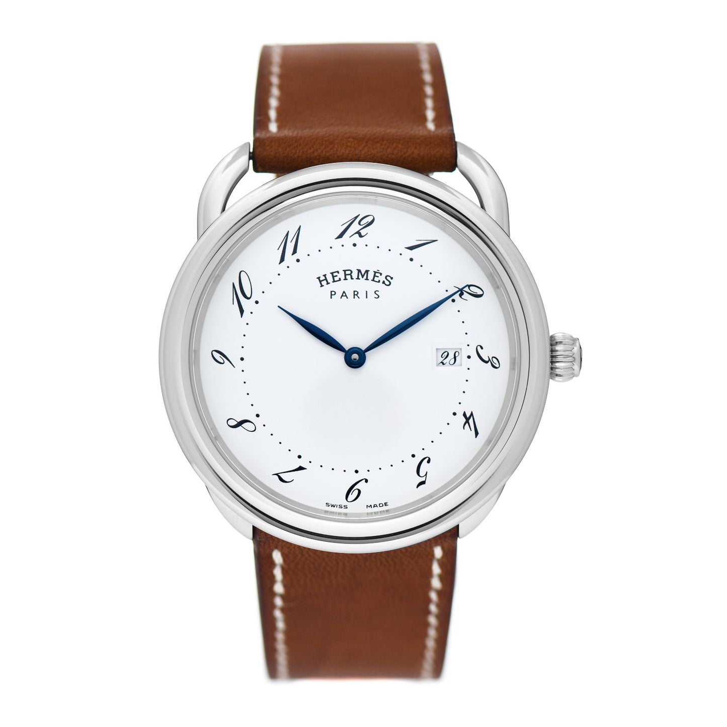 Stainless Steel Barenia 38mm Arceau Quartz Watch Fauve