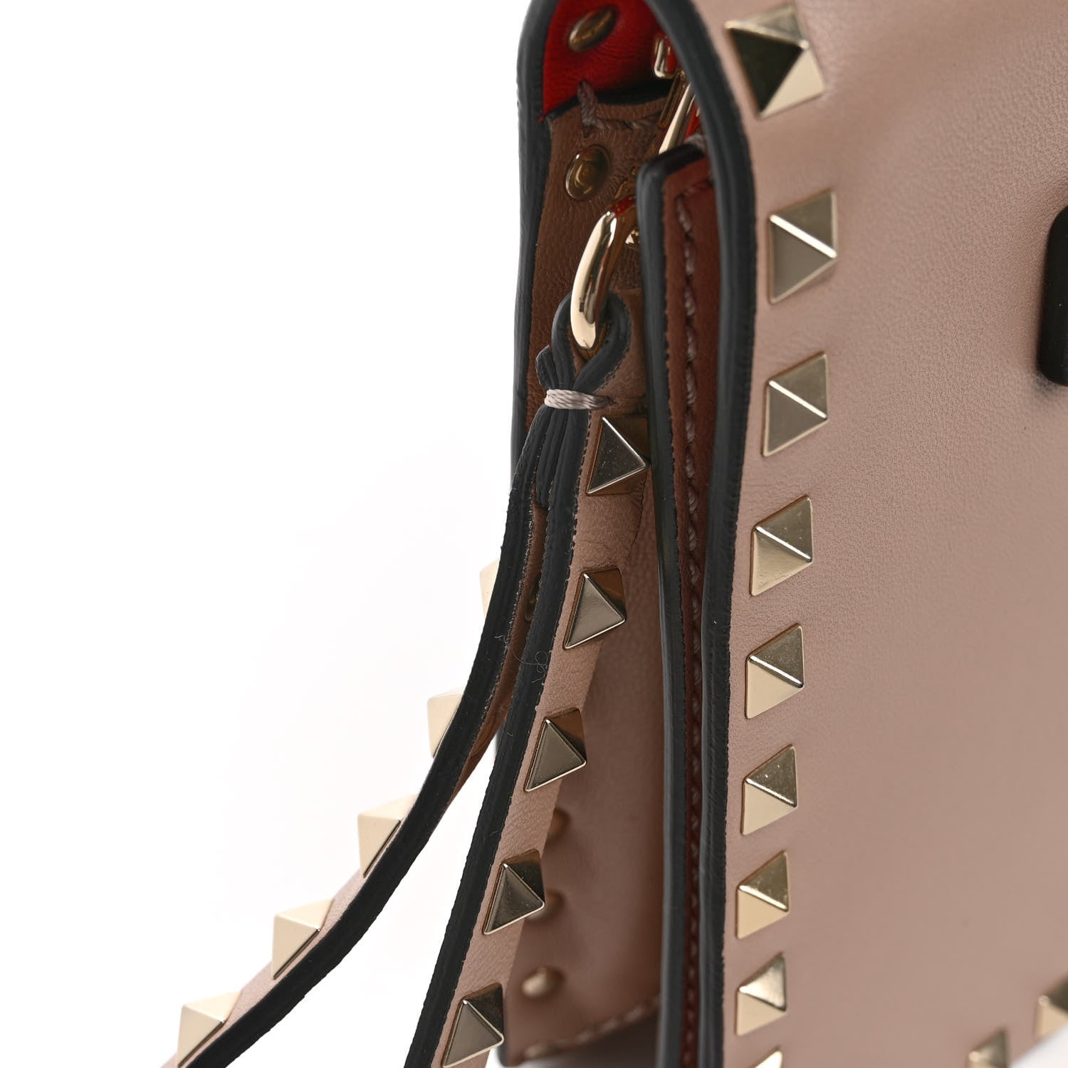 Valentino Garavani Nappa Rockstud Wristlet Clutch Alpaca 11 of 14