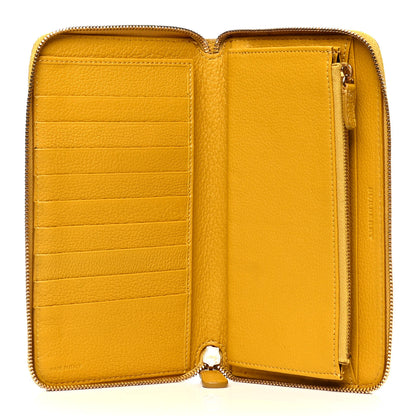 Burberry Grainy Calfskin Zip Around Wallet Yellow 4 of 7