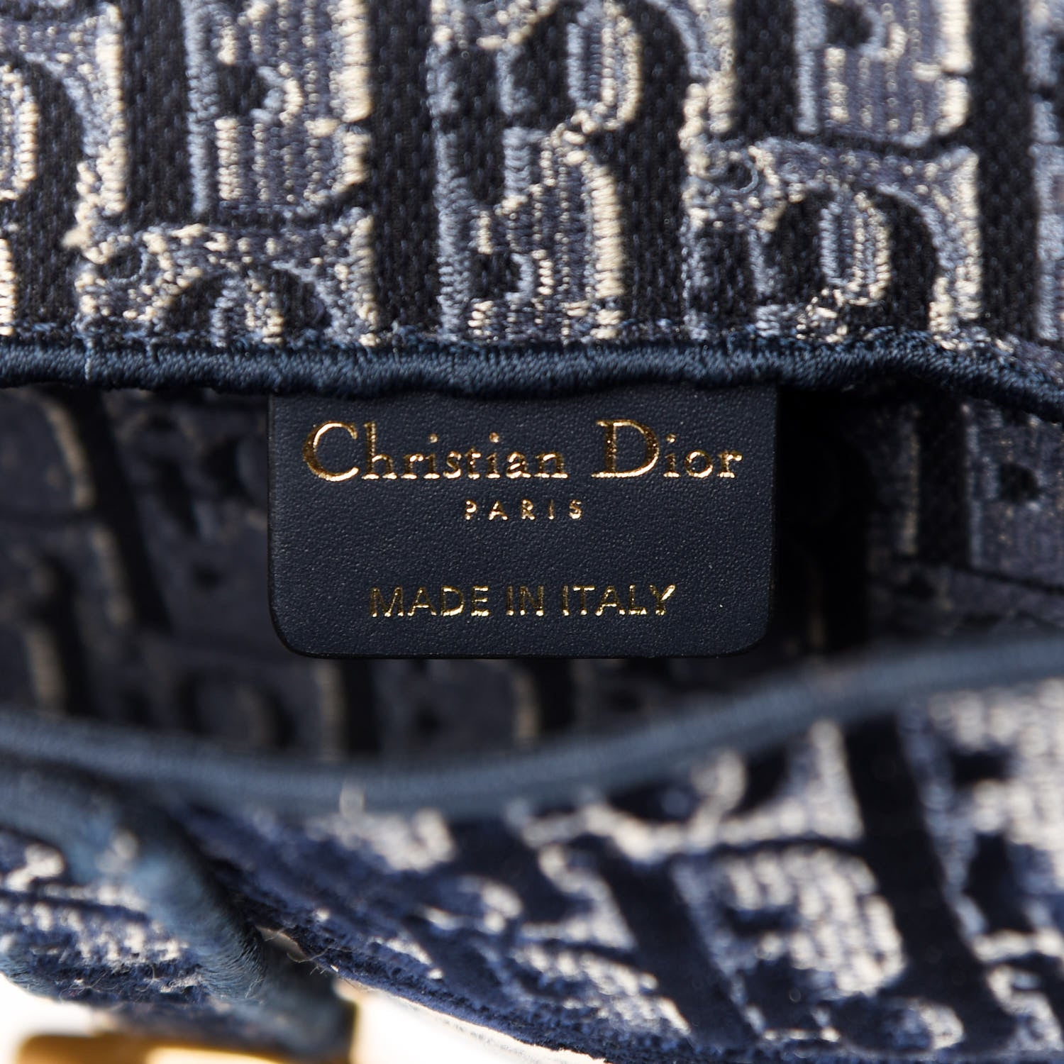 Christian Dior Oblique Slim Saddle Pouch Blue 9 of 10