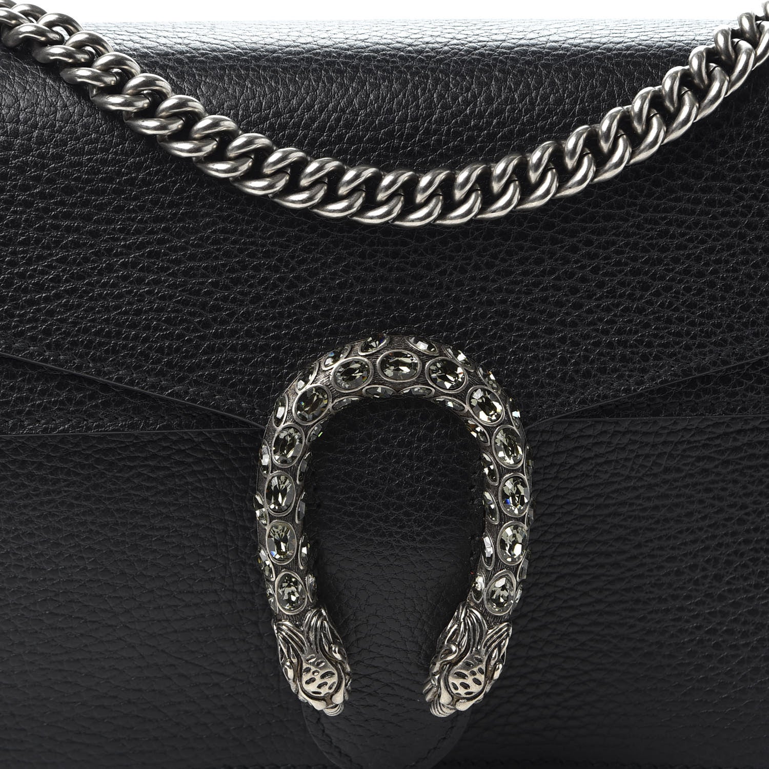 Gucci Pebbled Calfskin Small Dionysus Shoulder Bag Black 9 of 9