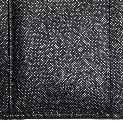 Prada Saffiano Metal Tri-Fold Wallet Nero Black 6 of 6