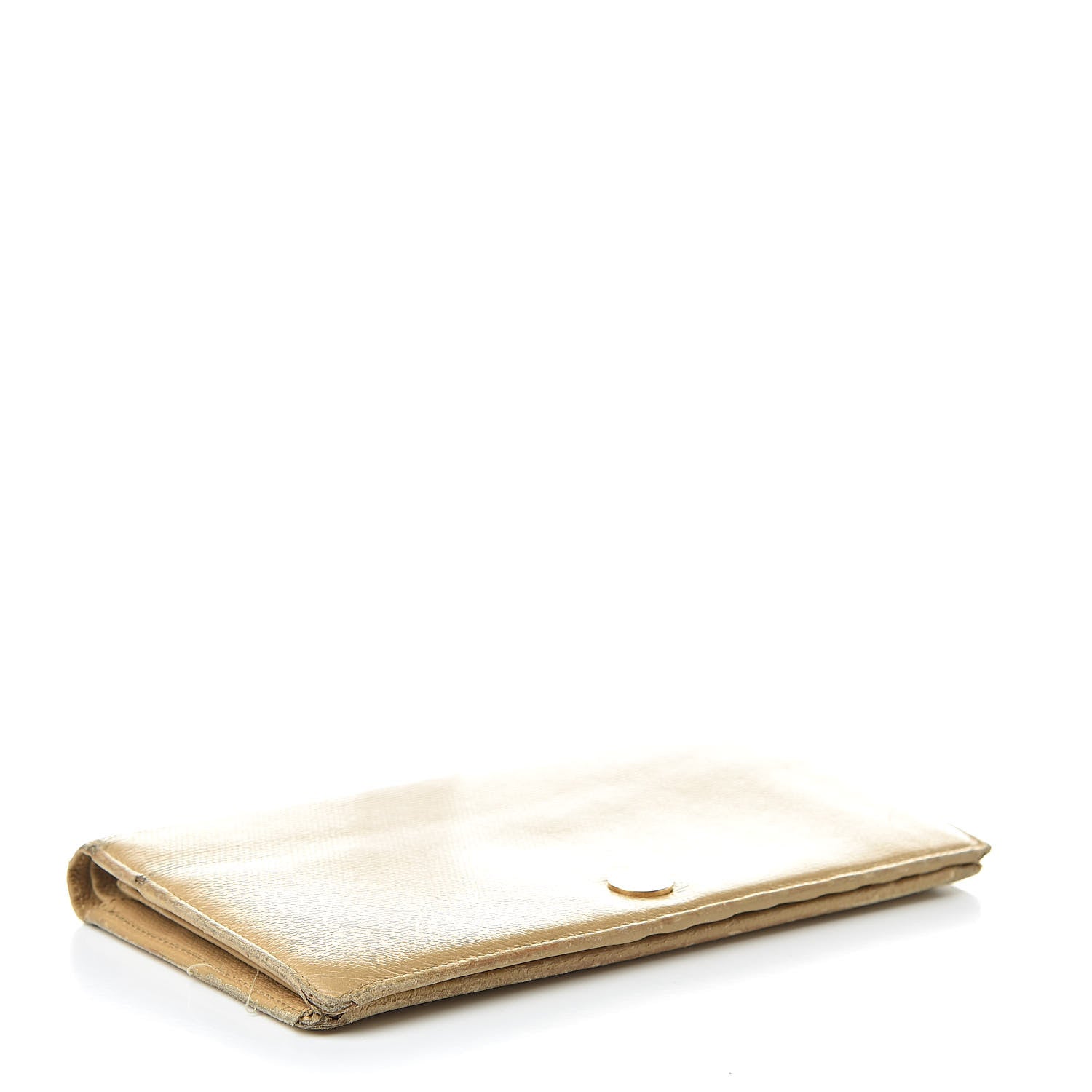 Chanel Grained Calfskin CC Button Yen Wallet Beige 4 of 19