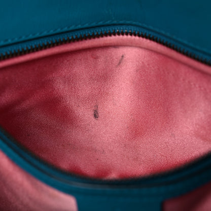 Gucci Velvet Matelasse Small GG Marmont Shoulder Bag Pavone Cyan 14 of 28