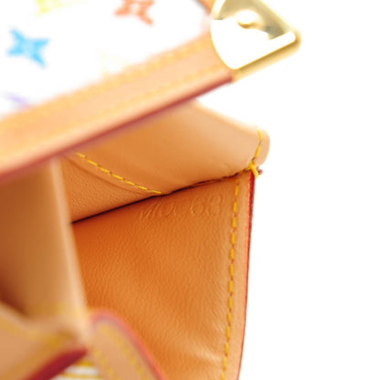 Louis Vuitton Monogram Multicolor Porte-Monnaie Plat Coin Purse White 7 of 7