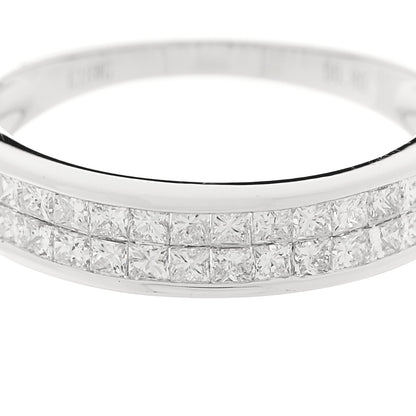 Parker & West by FASHIONPHILE 18K White Gold Diamond .80ctw Princess Cut Half Eternity Band Ring  52 6 7 of 9