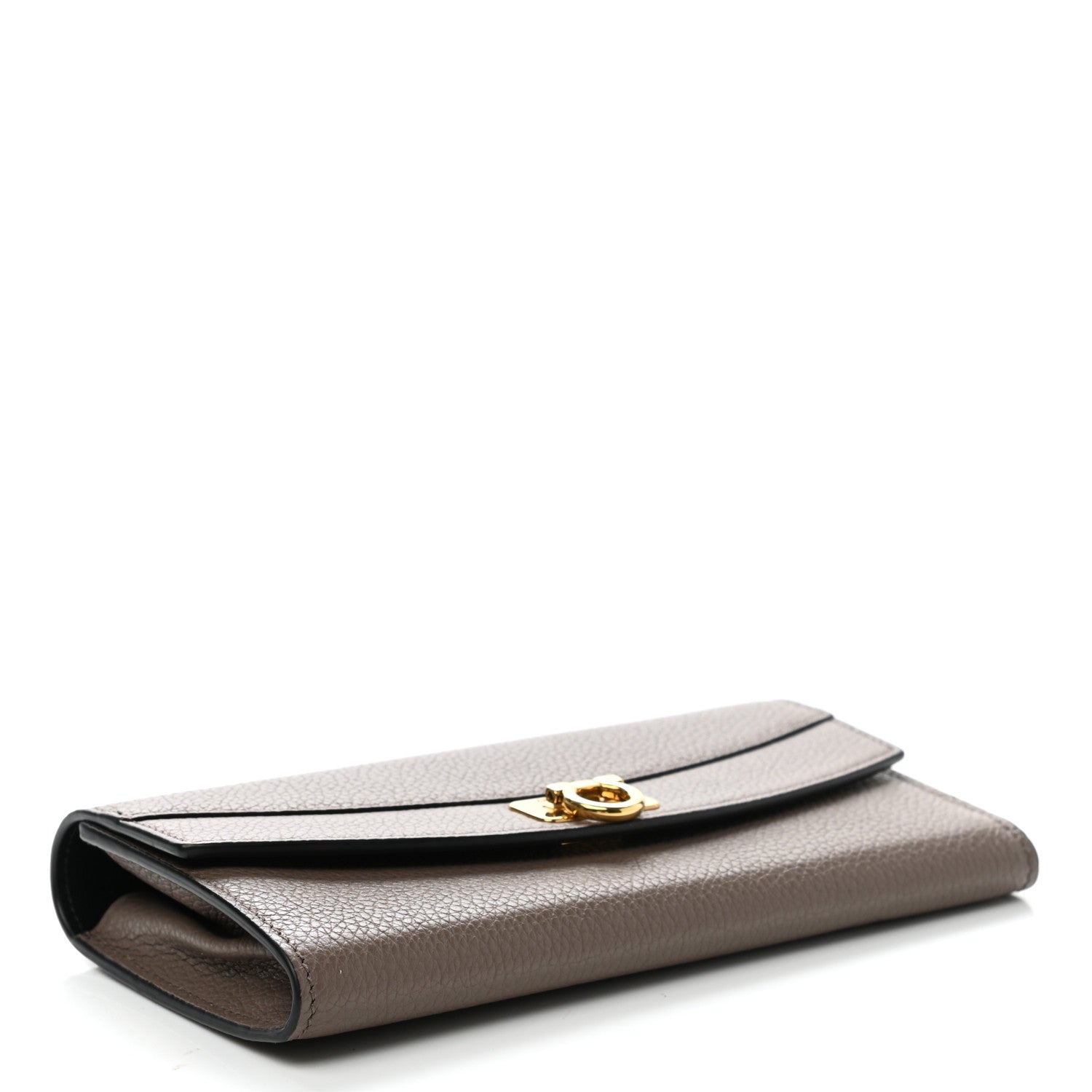 Salvatore Ferragamo Grained Calfskin Gancini Wallet Caraway Seed 4 of 9