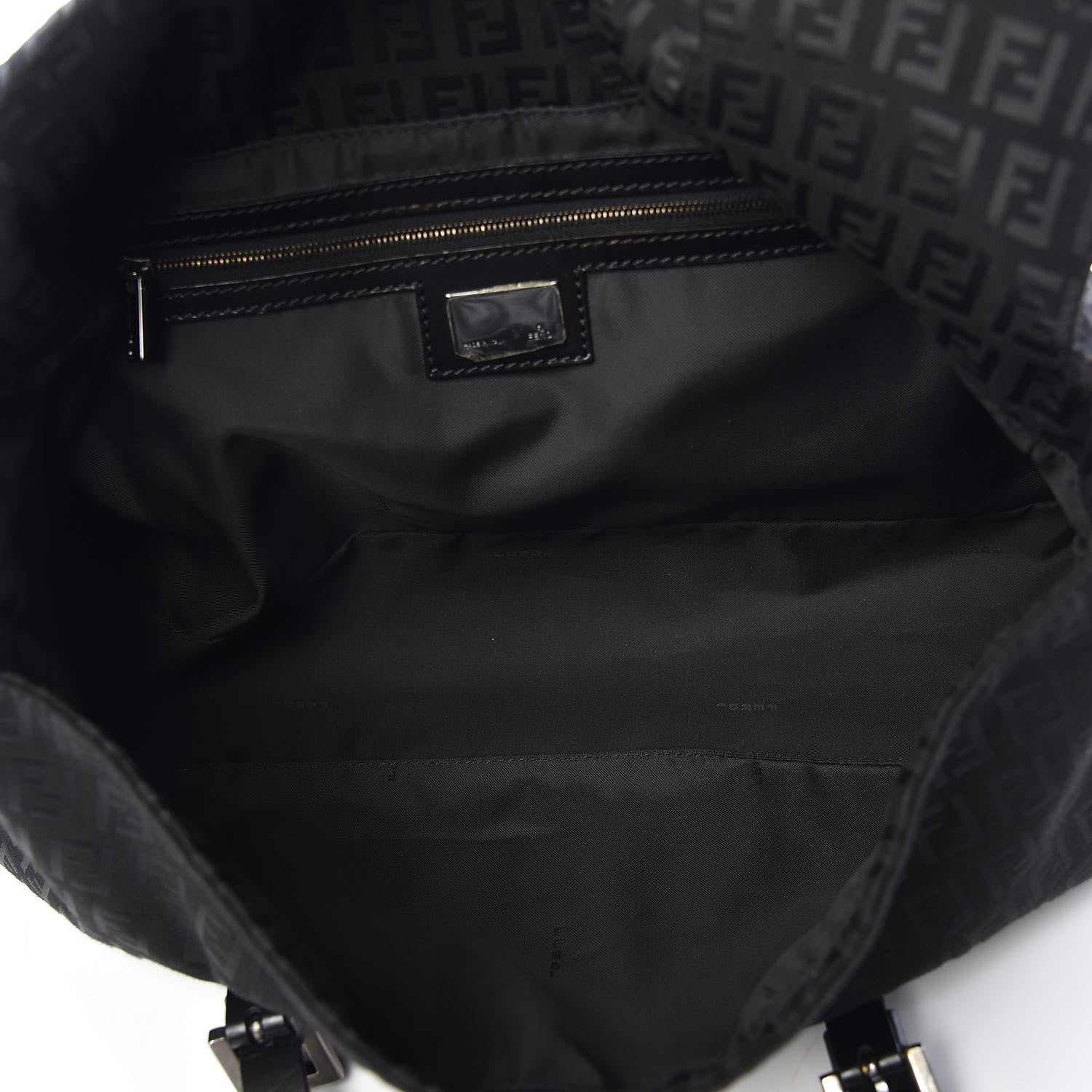Fendi Zucchino Small Shoulder Bag Black 5 of 10