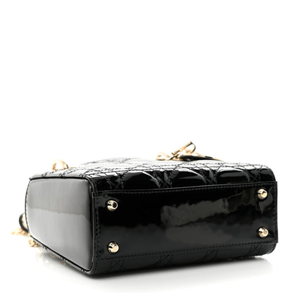 Christian Dior Patent Cannage Mini Lady Dior Black 4 of 9