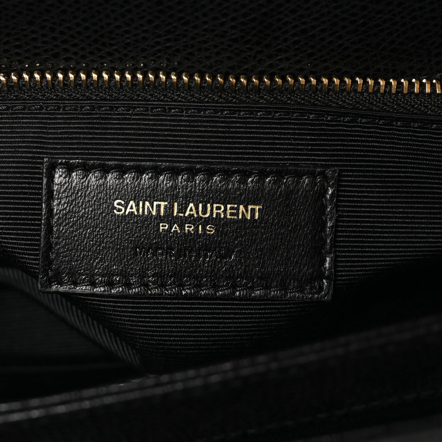 Textured Calfskin Medium Classic Monogram Universite Bag Black