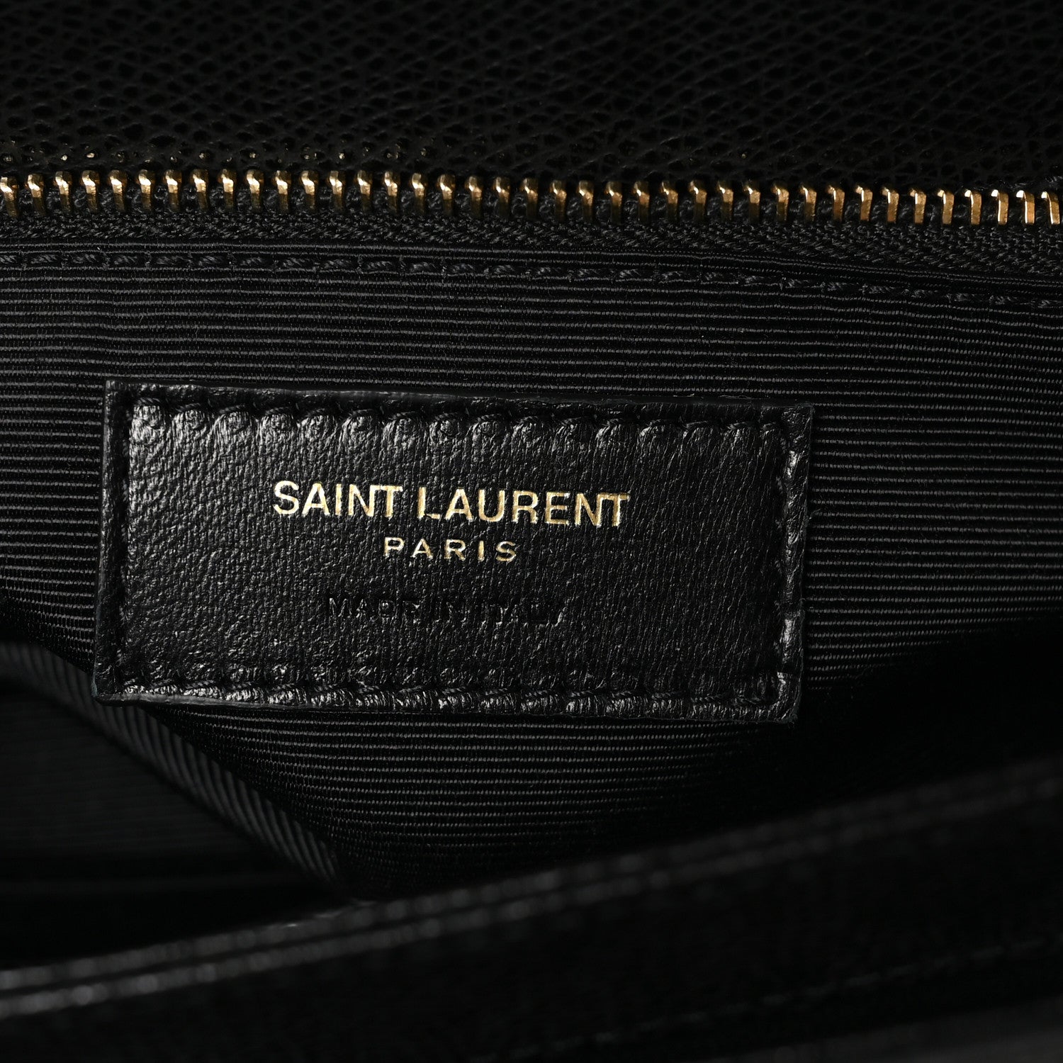 Saint Laurent Textured Calfskin Medium Classic Monogram Universite Bag Black 6 of 9