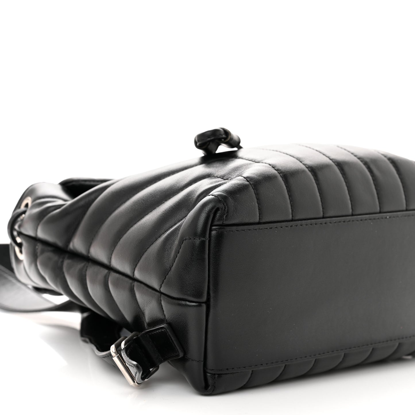 Calfskin Y Quilted Monogram Small Loulou Backpack Black