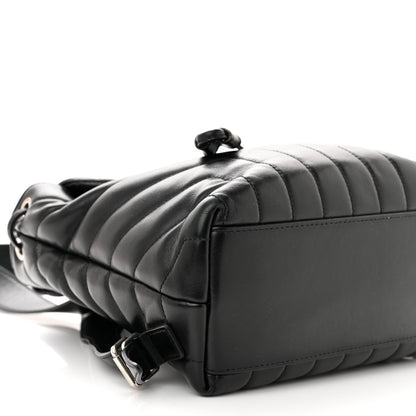 Saint Laurent Calfskin Y Quilted Monogram Small Loulou Backpack Black 9 of 14