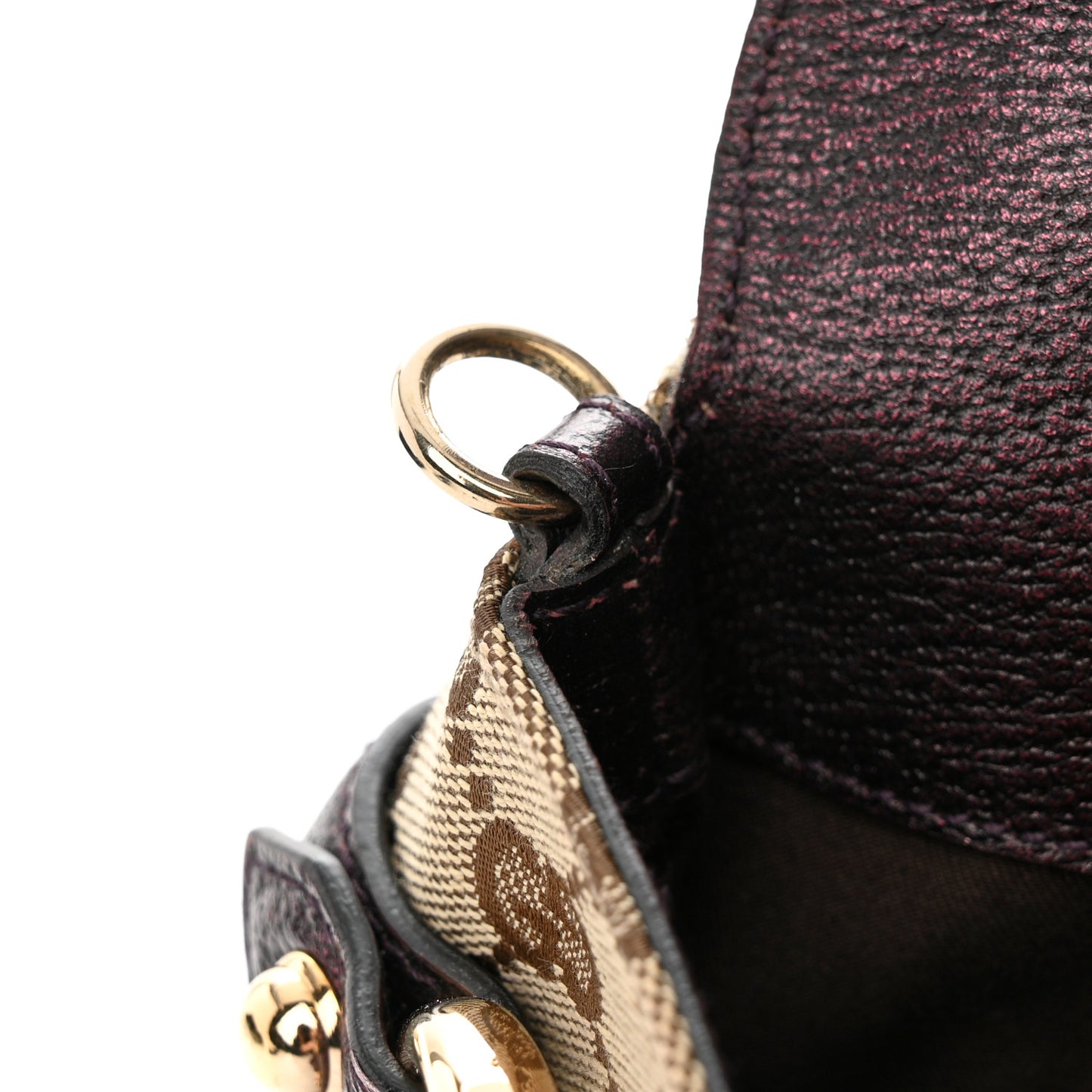 Monogram Small Horsebit Chain Clutch Purple