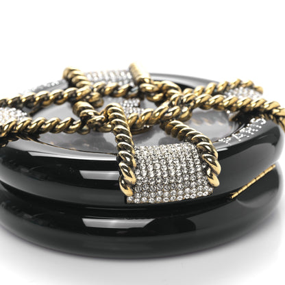 Chanel Resin Crystal Rescue Wheel Minaudière Black 8 of 9